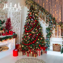 Sapin de Noël décoré